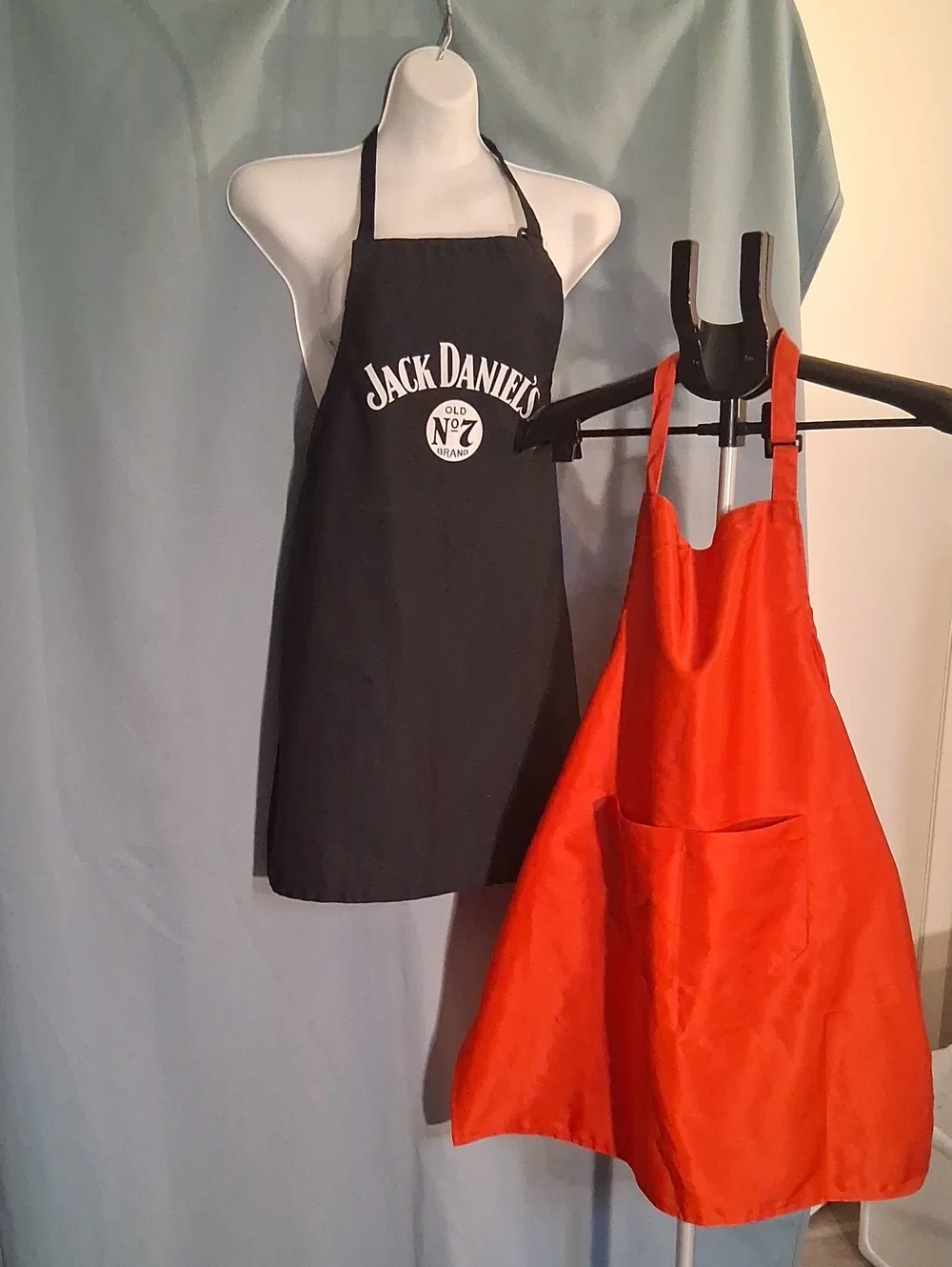 Jack Daniels Black Kids Apron with Red Kids Apron Duo